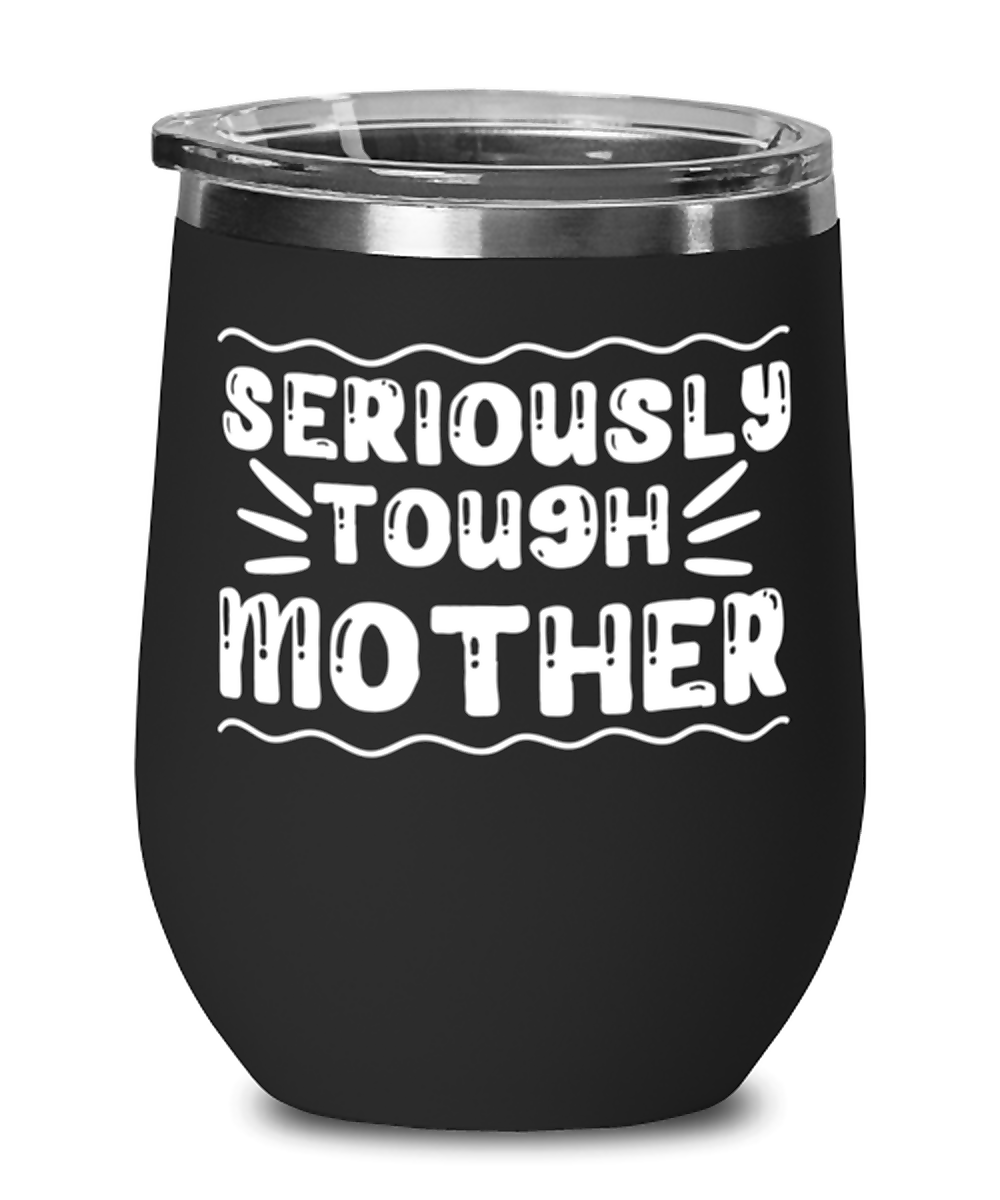 Seriously tough mother, black Wineglass. Model 60043