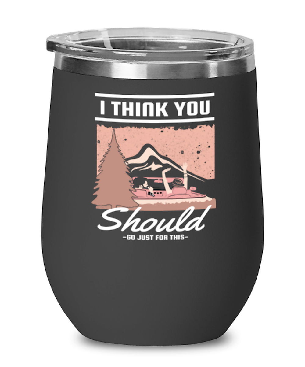 I think You should Go Just for This, black Wineglass. Model 60072