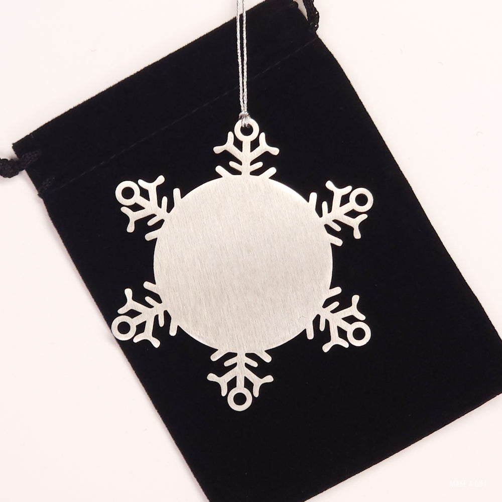 let it snow, Christmas Holiday Snowflake Ornament. Model 600103